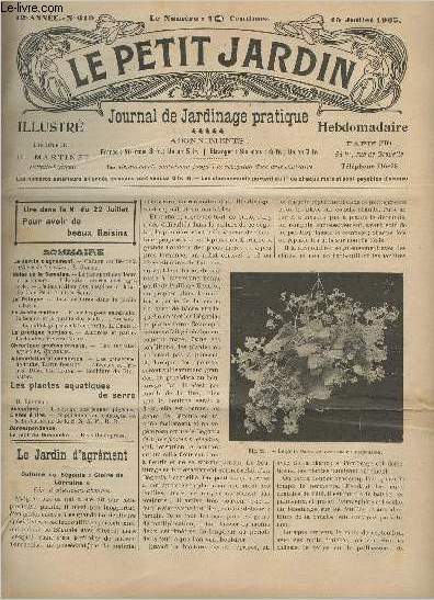 LE PETIT JARDIN ILLUSTRE N 610 - 15 juil. 1905 - Culture du bgonia, gloire de Lorraine - Le transport des fleurs et primeurs - L'institut international agricole - L'alimentation des hospices et hpitaux de Paris et de la Seine..