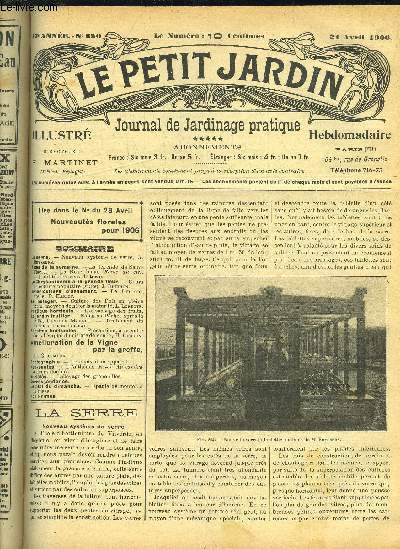 LE PETIT JARDIN ILLUSTRE N 650 - La serre. - Nouveau systme de serre, A. Byssens.Notes de la semaine. - La lgende de Saint-Fiacre. - La Rose bleue Reine du ciel. - L'utilit des vers de terre.Le Chrysanthme  la grande fleur. - Cours de cultu