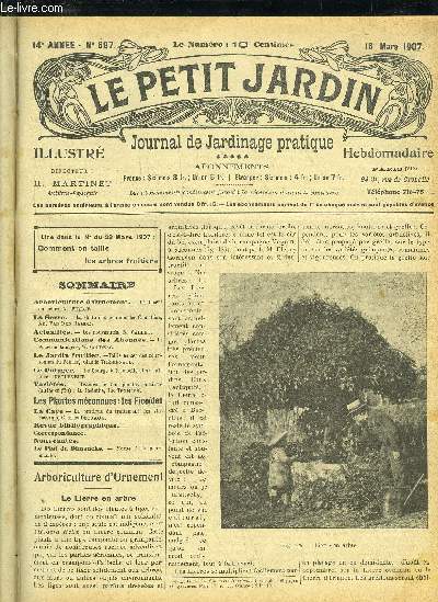 LE PETIT JARDIN ILLUSTRE N 697 - Arboriculture d'Ornement. - Le Lierre en arbre, A. Pirlot.La Serre. - La chute des boutons des Camellias, Ad. Van Den Heede.Actualits. - Les nouveauts, N. Vallet.Communications des Abonns. - LePuceron l