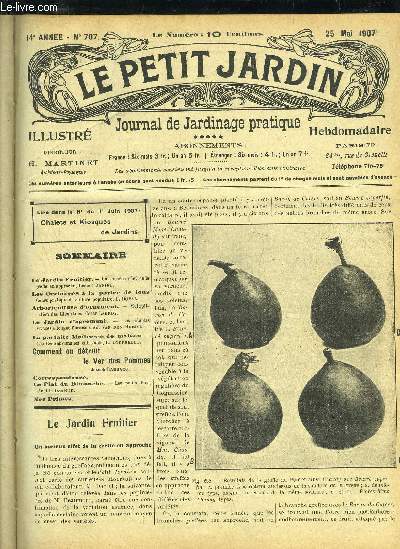 LE PETIT JARDIN ILLUSTRE N 707 - Le Jardin Fruitif*. - Un curifux effet del greffe en approche, Lucien Daniel.Les Orchides  la porte de tous Cours pratique de culture populaire, L. Duval. Arboriculture d'ornement. - Multiplication des Clmatites