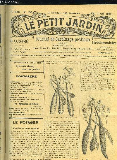 LE PETIT JARDIN ILLUSTRE N 753 - Le Potager - L'Igname de Chine amliore et sa culture, Hortulus et R. Rouhaud Le Jardin d'Agrment. - Semis de fleurs au printemps, S. Mottet.Arboriculture d'Ornement. Le Buis et ses mrites, Lon Arbeaumont.Le J