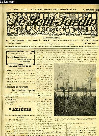 LE PETIT JARDIN ILLUSTRE N 888 - Varits. - Pour les petits oiseau x de nos parcs et de nos jardins, Ch. Arranger.Jardin potager. - Culture d'amateur Champignons : un emploi des feuilles ortes, J. Desjardies.Jardin fruitier. - Les arbres fruitie