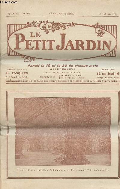 LE PETIT JARDIN N 1431 - 39e anne - 25 janv. 1932 - Les travaux de fvrier - Carottes, radis, laitues de printemps - Choix de greffons - Introduction - Le jardin et les abeilles - Quelques insectes parasites de l'homme et des animaux domestiques..