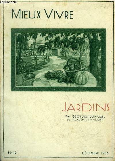 MIEUX VIVRE N12 - JARDIN - DECEMBRE 1936.