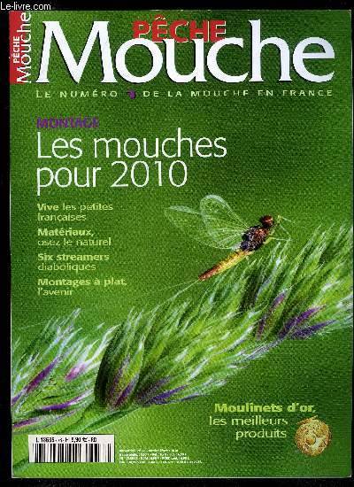 PECHE MOUCHE N 76 - MONTAGE LES MOUCHES POUR 2010 VIVRE LES PETITES FRANCAISES, MATERIAUX OSEZ LE NATUREL, 6 STREAMERS DIABOLIQUES MONTAGES A PLAT L'AVENIR, MOULINETS D'OR LES MEILLEURS PRODUITS