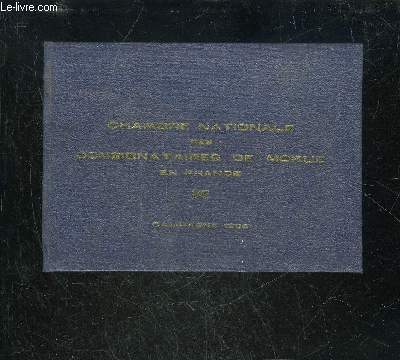 CHAMBRE NATIONALE DES CONSIGNATAIRES DE MORUE EN FRANCE - CAMPAGNE 1936