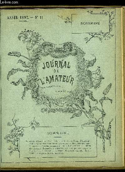 JOURNAL DE L'AMATEUR N 11 - Menuiserie d'Amateur : Coffre  bois Louis XV. - Dessin d'Amateur : Procd pour rduire un profil de moulure. - Mcanique pratique : 6e Leon. - Varits techniques : Brasure et soudure. - Tribune des Abonns : Demandes et R