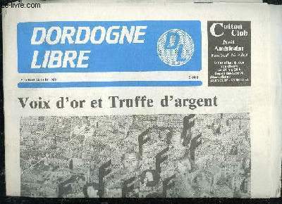 DORDOGNE LIBRE 26 AOUT 1988 - VOIX D'OR ET TRUFFE D'ARGENT