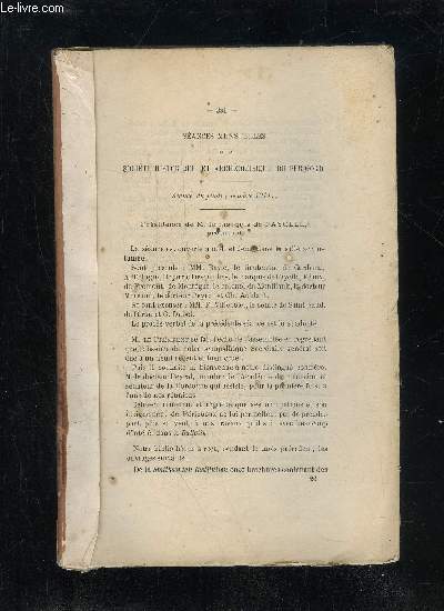 BULLETIN DE LA SOCIETE HISTORIQUE ET ARCHEOLOGIQUE DU PERIGORD - TOME XXXVIII - LIVRAISON N 6