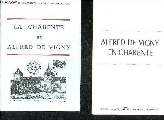 LOT DE DEUX PLAQUETTES : ALFRED DE VIGNY EN CHARENTE + LA CHARENTE ET ALFRED DE VIGNY.