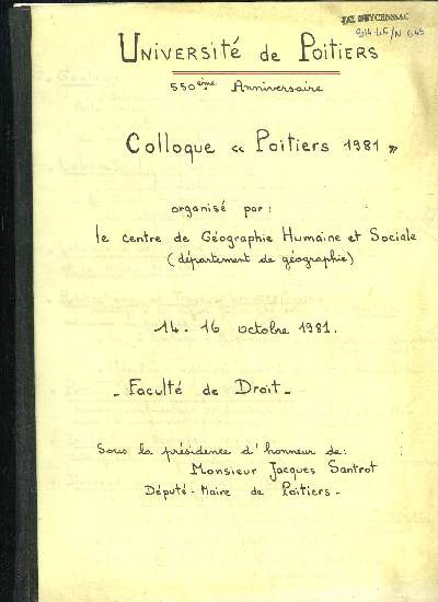 COLLOQUE 