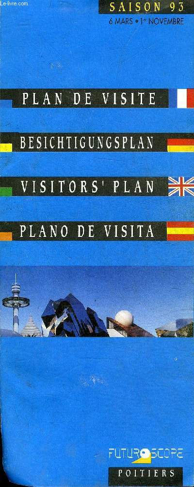 PLAQUETTE : UN PLAN DE VISITE SAISON 93 - FUTUROSCOPE POITIERS.