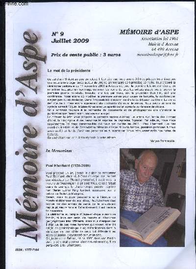 MEMOIRE D'ASPE N 9