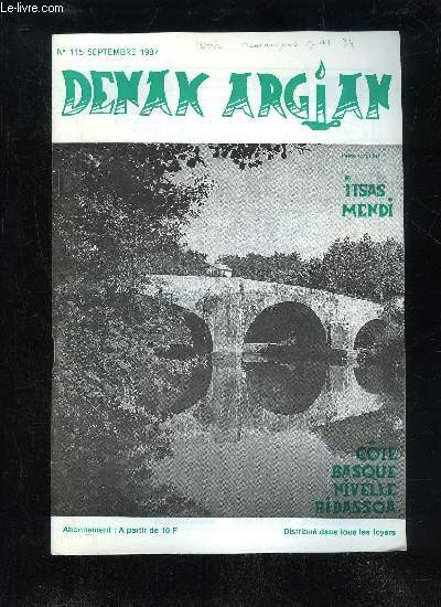 DENAK AGIAN N 115 - VEILLONS SUR LA FOI DE NOS ENFANTS ; HERIOTZE HUNKIGARRIA ASCAINEN ! PRIERE DU PAPE JEAN-PAUL POUR L'ANNEE MARIALE