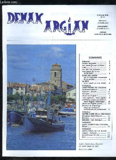 DENAK AGIAN NOUVELLE SERIE N 19 - EditorialUdako Gogoeta.Les handi-jeunes  Rome.GMG.Les JMJ en province.Formation de la Foi2000-2001 Dates des soires sur le Nouveau Testamentet la morale.Le MCR et le Jubil de l'an 2