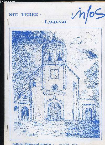SAINT TERRE LAVAGNAC - BULLETIN MUNICIPAL NUMERO 2 - OCTOBRE 1989