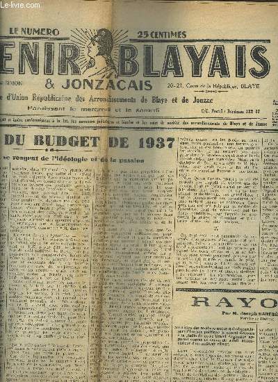 L'AVENIR BLAYAIS ET JONZACAIS - 1936 - LOT DE 92 NUMEROS