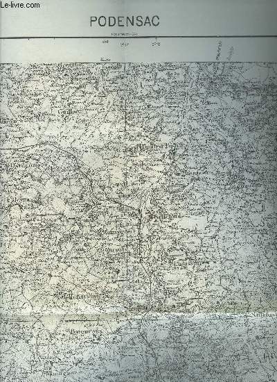 CARTE 1/50000e - PODENSAC - FEUILLE XVI-37