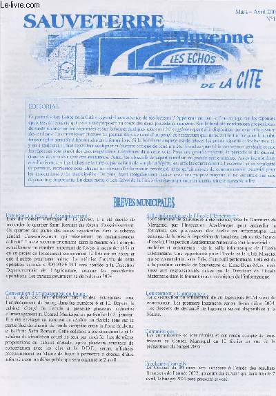Sauveterre-de-Guyenne - Les Echos de la cit n12 mars-avril 2003
