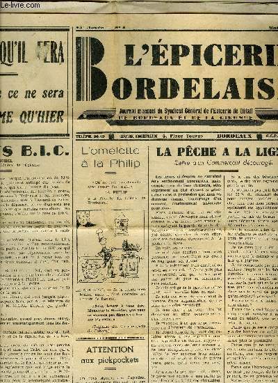 L'EPICERIE BORDELAISE - LOT DE 12 NUMEROS + 2 NUMEROS L'EPICIER
