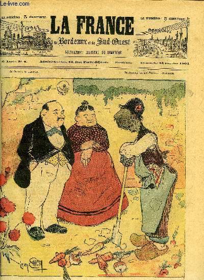 LA FRANCE DE BORDEAUX ET DU SUD OUEST - SUPPLEMENT ILLUSTRE DU DIMANCHE - 4EME ANNEE N 8 - DESSINS COULEURS DE L. EMERY ET DE P. VARELLI