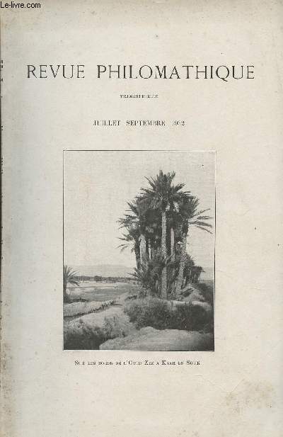 REVUE PHILOMATHIQUE DE BORDEAUX ET DU SUD OUEST - 35EME ANNEE N 3 - Juillet-Sept. 32 - Distribution des prix aux lves des cours professionnels de la Socit Philomathique, le 5 juin 1932. Discours de M. Fernand Belliard, membre du Conseil Suprieur ..