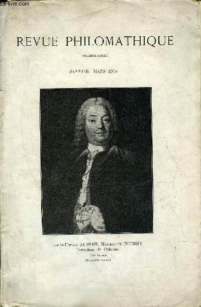 REVUE PHILOMATHIQUE DE BORDEAUX ET DU SUD OUEST - 37EME ANNEE N 1 Contact avec l'allemagne hitlrienne par Robert Pitrou - les squestres de Bordeaux en 1814 par Andr Vovard - un ralisateur imptueux Monsieur de Tourny par Richard Chapon etc.