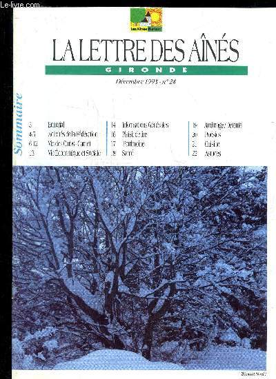 LA LETTRE DES AINES GIRONDE N28