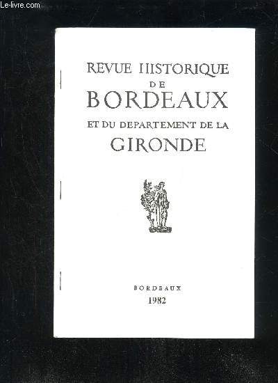 LA SOCIETE DE LA JEUNESSE BORDELAISE (AOUT-SEPTEMBRE 1793 - REVUE HISTORIQUE DE BORDEAUX ET DU DEPARTEMENT DE LA GIRONDE