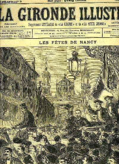 LA GIRONDE ILLUSTREE N 79 - LES FETES DE NANCY - LE GRAND-DUC CONSTANTIN VENANT RENDRE VISITE A M. CARNOT