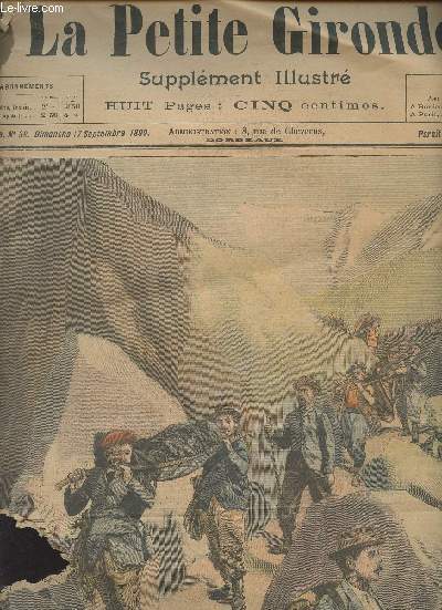 LA PETITE GIRONDE SUPPLEMENT ILLUSTRE - 2EME ANNEE N 38 - Dimanche 17 sept. 1899 - L'accident de Chamonix, le corps de M. Cauro ramen  Chamonix, M. Janssen suit port par des guides - Chronique - Explication des gravures - Les vacances de Babylas
