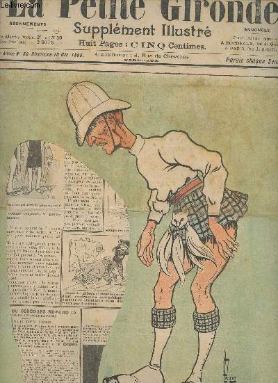 LA PETITE GIRONDE SUPPLEMENT ILLUSTRE - 2EME ANNEE N 50 - Dimanche 10 dc. 1899 - Monsieur - Les distractions de monsieur Potasson - Solution du concours numro 15 - Concours n19, le monsieur sans nez - Sans blague - Bon apptit messieurs - Le bon lve