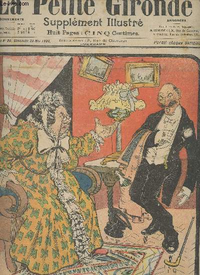 LA PETITE GIRONDE SUPPLEMENT ILLUSTRE - 3EME ANNEE N 20 - Dimanche 20 mai 1900 - Accord parfait - On demande deux valets de chambre - L'Ane du pre Vincent - Mots pour rire - Le caractre par la langue - Le chant du Rossignol - Disctionnaire de