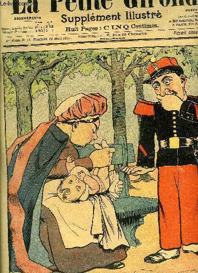 LA PETITE GIRONDE SUPPLEMENT ILLUSTRE - 4EME ANNEE N 10 - Dessin en couleur de Lebgue - a propos de confettis -  la brasserie - enttement de pochard par G.Ri - du 50  l'heure par G.Ri - politique de mnage par G.Lion - pour les chauffeurs etc.