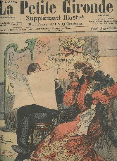 LA PETITE GIRONDE SUPPLEMENT ILLUSTRE - 5EME ANNEE N 14 - Dimanche 6 avril 1902 - Mauvais exemple - English Professor - La surprise - Concours n141 question et rponse - La question du lait - Nos braves retraits - Pour un bon tour, c'est un bon tour