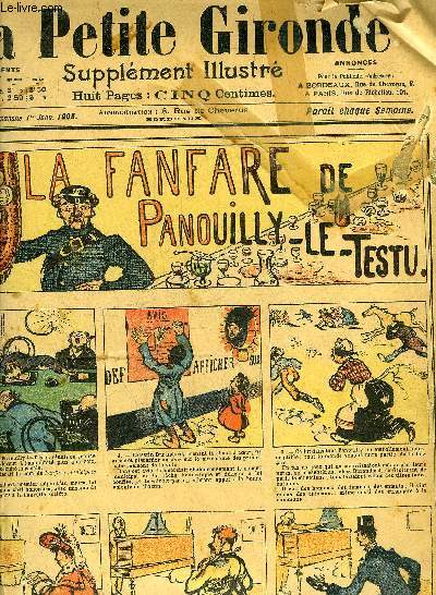 LA PETITE GIRONDE SUPPLEMENT ILLUSTRE - 8EME ANNEE N 1 JANVIER 1905 - la fanfare de panouilly le testu - la cure de charmanville - marques extrieures de respect - les prouesses de Pierre Joseph Tillot dit le zigue .