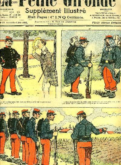 LA PETITE GIRONDE SUPPLEMENT ILLUSTRE - 8EME ANNEE N 23 JUIN 1905 - scnes de la vie militaire par Albert Guillaume - nouvelles dcouverte de Lapipe le gigot de mouton moustiquaire et le moustique cuisinier - une grande famille - la mouche etc.