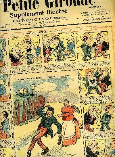 LA PETITE GIRONDE SUPPLEMENT ILLUSTRE - 9EME ANNEE N 37 SEPT 1906 - filou et fripon par A.Lion - recommandation superflue par Haye - la peau du lion par E.Tap - un monsieur mticuleux par Candide - le bon truc par Nadal - le parapluie de nicolas etc.
