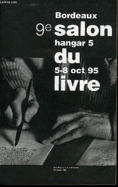 BORDEAUX 9E SALON HANGAR 5 DU 5-8 OCTOBRE 1995 LIVRE.