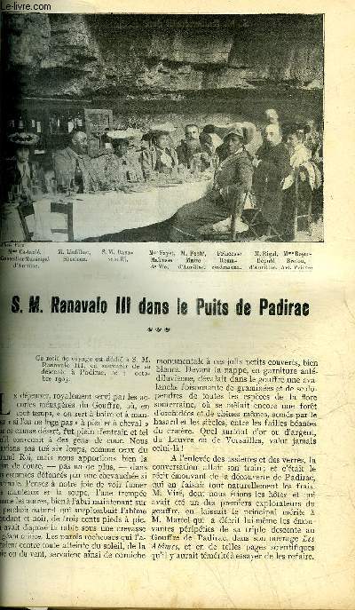 LA PETITE GIRONDE EN FAMILLE - S.M. RANAVALO III DANS LE PUITS DE PADIRAC PAR BOYER D'AGEN - une nuit au rucher - le pique assiette du monde vgtal par Ferdinand Faideau - la noce aux violons par Edmond Pilon etc (voir notice) .