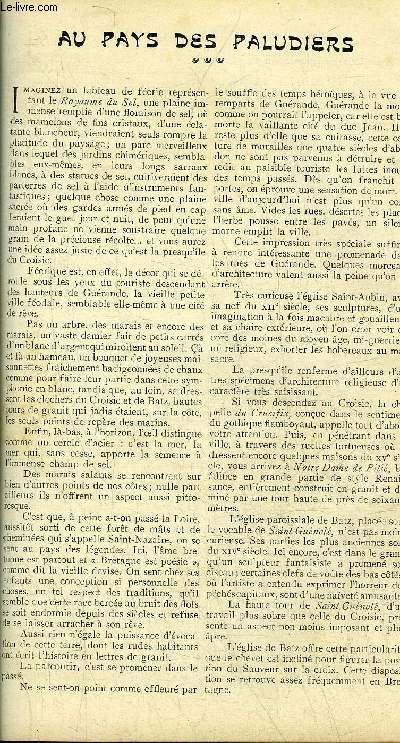 LA PETITE GIRONDE EN FAMILLE - AU PAYS DES PALUDIERS PAR CH.BRILLAUD DE LAUJARDIERE - le vieux Paris s'en va par Albert Dauzat - les accordailles nouvelle indite par Henry de Forge - pour les petits oiseaux par Brillaud de Laujardire etc (voir notice).