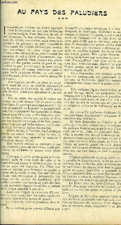 LA PETITE GIRONDE EN FAMILLE - AU PAYS DES PALUDIERS PAR CH.BRILLAUD DE LAUJARDIERE - le vieux Paris s'en va par Albert Dauzat - les accordailles nouvelle indite par Henry de Forge - pour les petits oiseaux par Brillaud de Laujardire etc (voir notice).