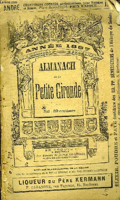 ALMANACH DE LA PETITE GIRONDE 1887.