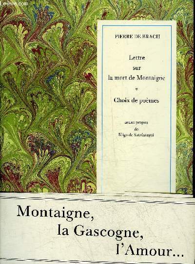 LETTRE SUR LA MORT DE MONTAIGNE - CHOIX DE POEMES - COLLECTION DE MEMOIRE.