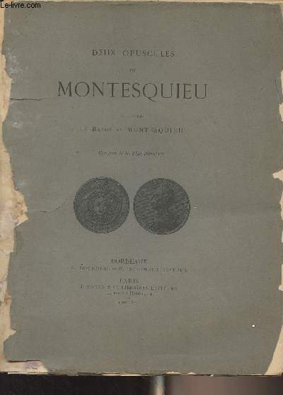 Deux opuscules de Montesquieu