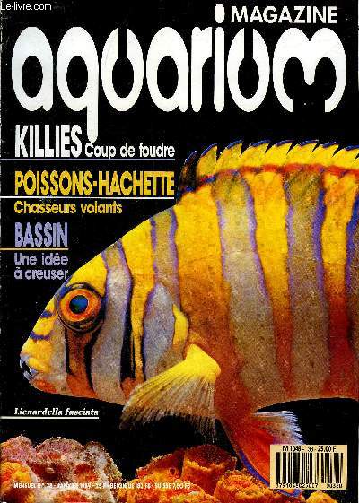 AQUARIUM MAGAZINE N 38 Killies coup de foudre - poissons hachette chasseurs volants - bassin une ide  creuser - la bosse de l'intelligence cyphotilapia frontoso - un poisson arlequin plein de flamme .