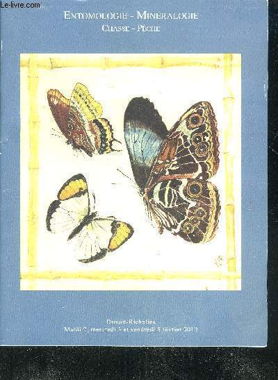 CATALOGUE DE VENTES AUX ENCHERES - ENTOMOLOGIE MINERALOGIE CHASSE PECHE - COLLECTION DU COMTE HERVE DE TOULGOET - COLLECTION JEAN PIERRE KAUFFMANN - 2 3 5 FEVRIER 2010 DROUOT.