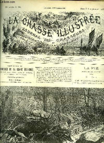LA CHASSE ILLUSTREE N 36 La pie (modes de destruction) - rien que la loi mais toute la loi par Silvio - gibier d'eau par De La Rue - les chiens d'orient par Lallemand - la chasse et le gibier, le chien par Frechon .