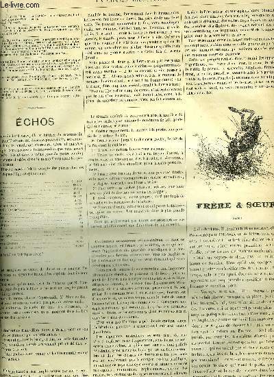 LA CHASSE ILLUSTREE N 1 - INCOMPLET - MANQUE LES 2 PREMIERES PAGES - Encore les perdrix percheuses par Leroy - la fin d'un jaguar par P.M. - la chasse aux chamois par Saint Sverin - offres et demandes - chos - frres et soeur par Ambaloges.