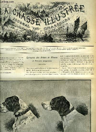 LA CHASSE ILLUSTREE N 10 Epreuves des armes de chasse par H. de Perpigna - correspondance par Arbel - nouvelles de l'tranger par E.F. - faits de chasse plus ou moins extraordinaires par Magnitot - la grande outarde par P.M. .